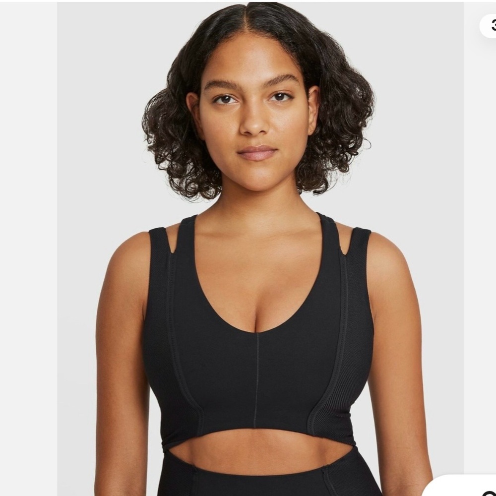 Nike NWT Yoga Luxe DRI-FIT Infinalon Jumpsuit Size L Tight Fit Open Stomach - Picture 4 of 16